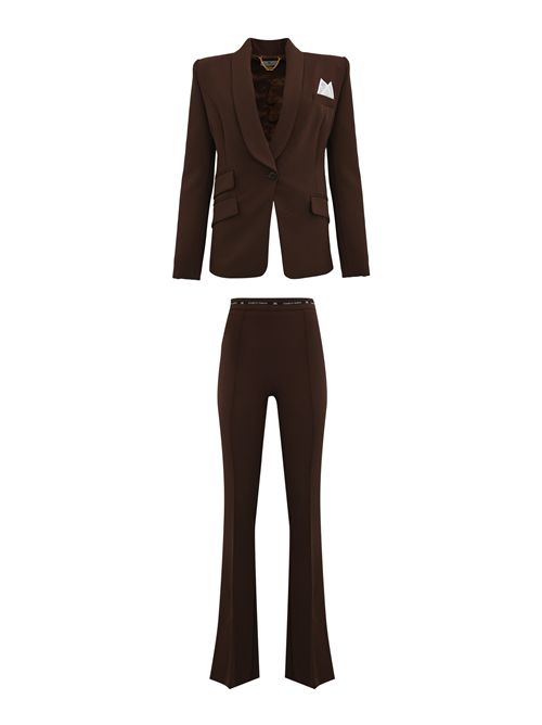 Tailleur in crepe Coffee Elisabetta Franchi | TP00156E2EA3